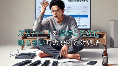 スカパー！を契約したのに映らない時の原因と対処法