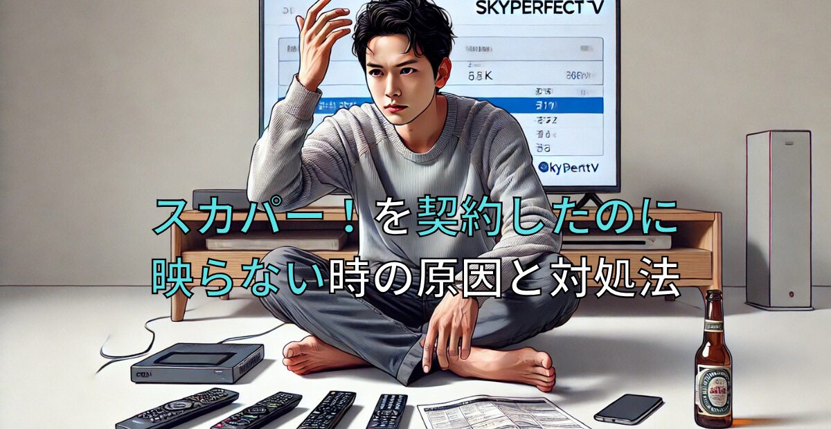 スカパー!を契約したのに映らない時の原因と対処法