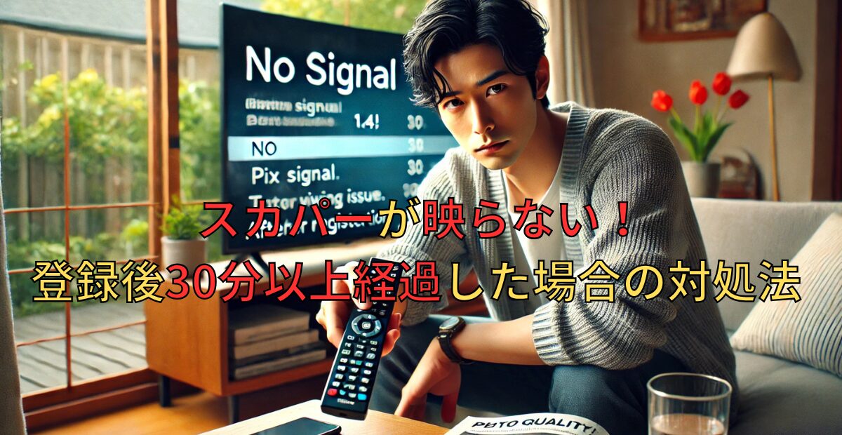 スカパーが映らない！登録後30分以上経過した場合の対処法  