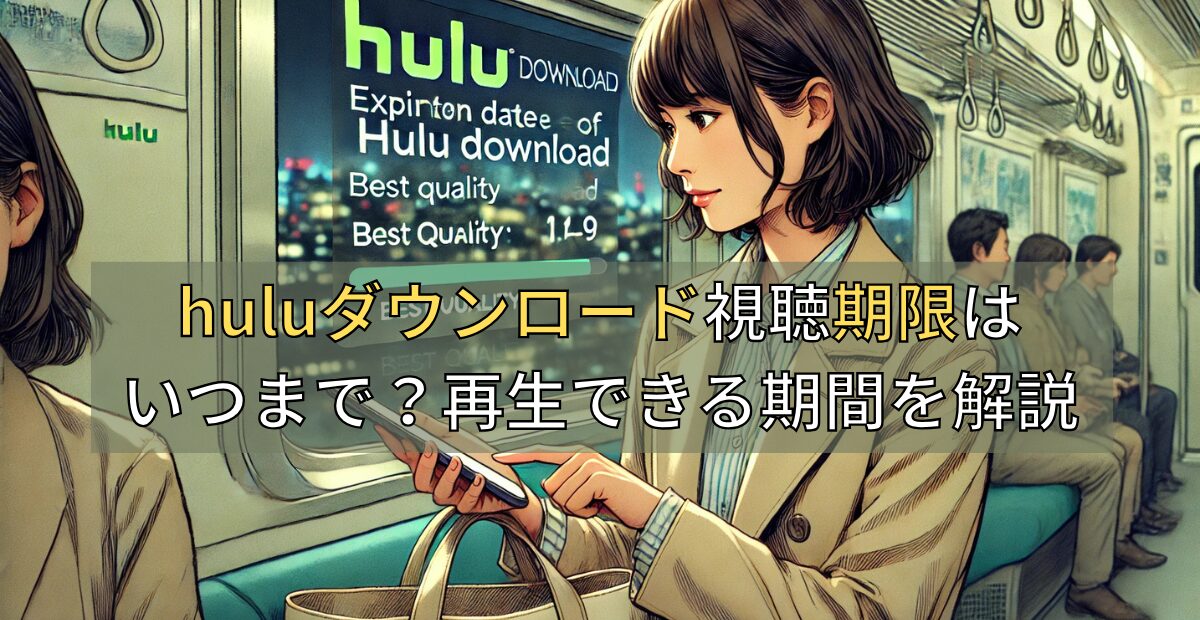 Huluのダウンロード視聴期限はいつまで？再生できる期間を解説