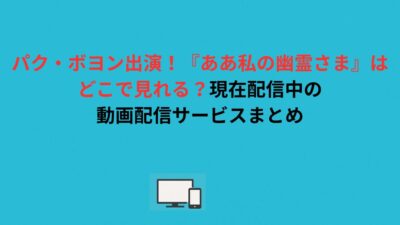 パク・ボヨン出演！『ああ私の幽霊さま』はどこで見れる？現在配信中の動画配信サービスまとめ