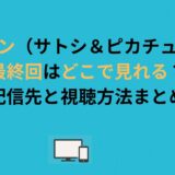 ポケモン（サトシ＆ピカチュウ）の最終回はどこで見れる？配信先と視聴方法まとめ