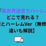 アニメ『異世界迷宮でハーレムを』はどこで見れる？【TV版とハーレムVer（無修正）の違いも解説】