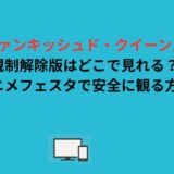 『ヴァンキッシュド・クイーンズ』規制解除版はどこで見れる？アニメフェスタで安全に観る方法