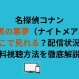 名探偵コナン『純黒の悪夢（ナイトメア）』はどこで見れる？配信状況・無料視聴方法を徹底解説！