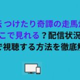 『心伝 つけたり奇譚の走馬灯』はどこで見れる？配信状況と無料で視聴する方法を徹底解説！