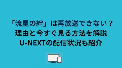 「流星の絆」は再放送できない？理由と今すぐ見る方法を解説｜U-NEXTの配信状況も紹介