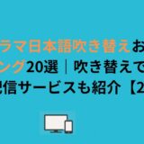 韓国ドラマ日本語吹き替えおすすめランキング10選｜吹き替えで見れる動画配信サービスも紹介