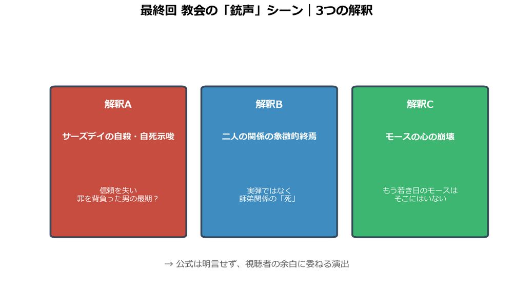 刑事モース最終回 銃声シーンの3つの解釈